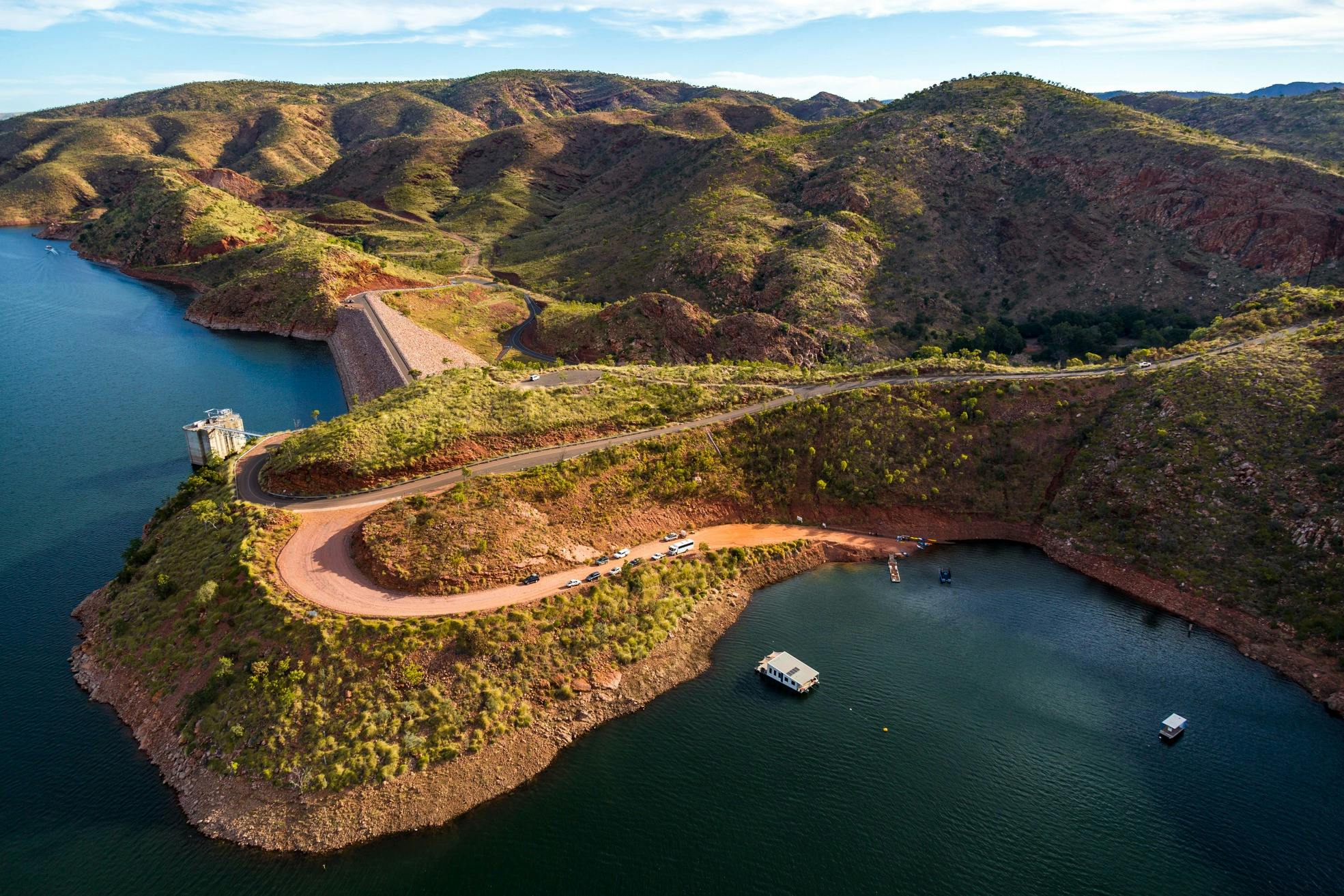 Aerial shot of Lake Argyle