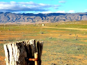 Take the trail at the base of the range
