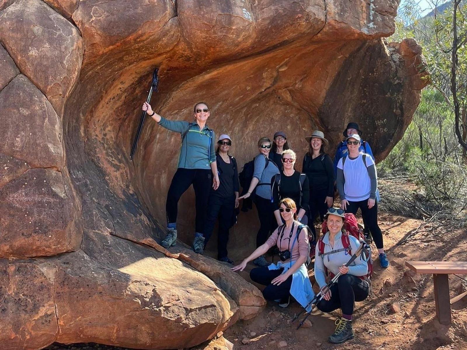 Women bushwalking at Wilpena Women's Weekend, Active Rest Retreats