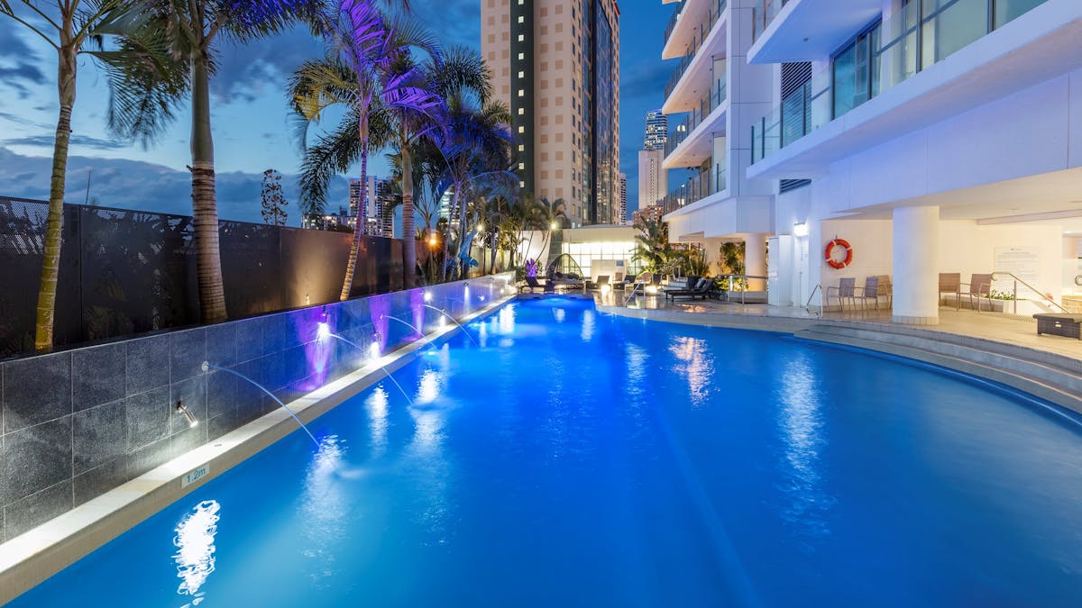 Pool at night