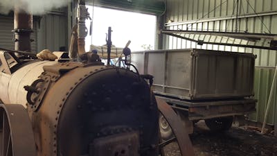 Eucalyptus tank coming in to be hooked up to steam boiler to produce some pure eucalyptus oil