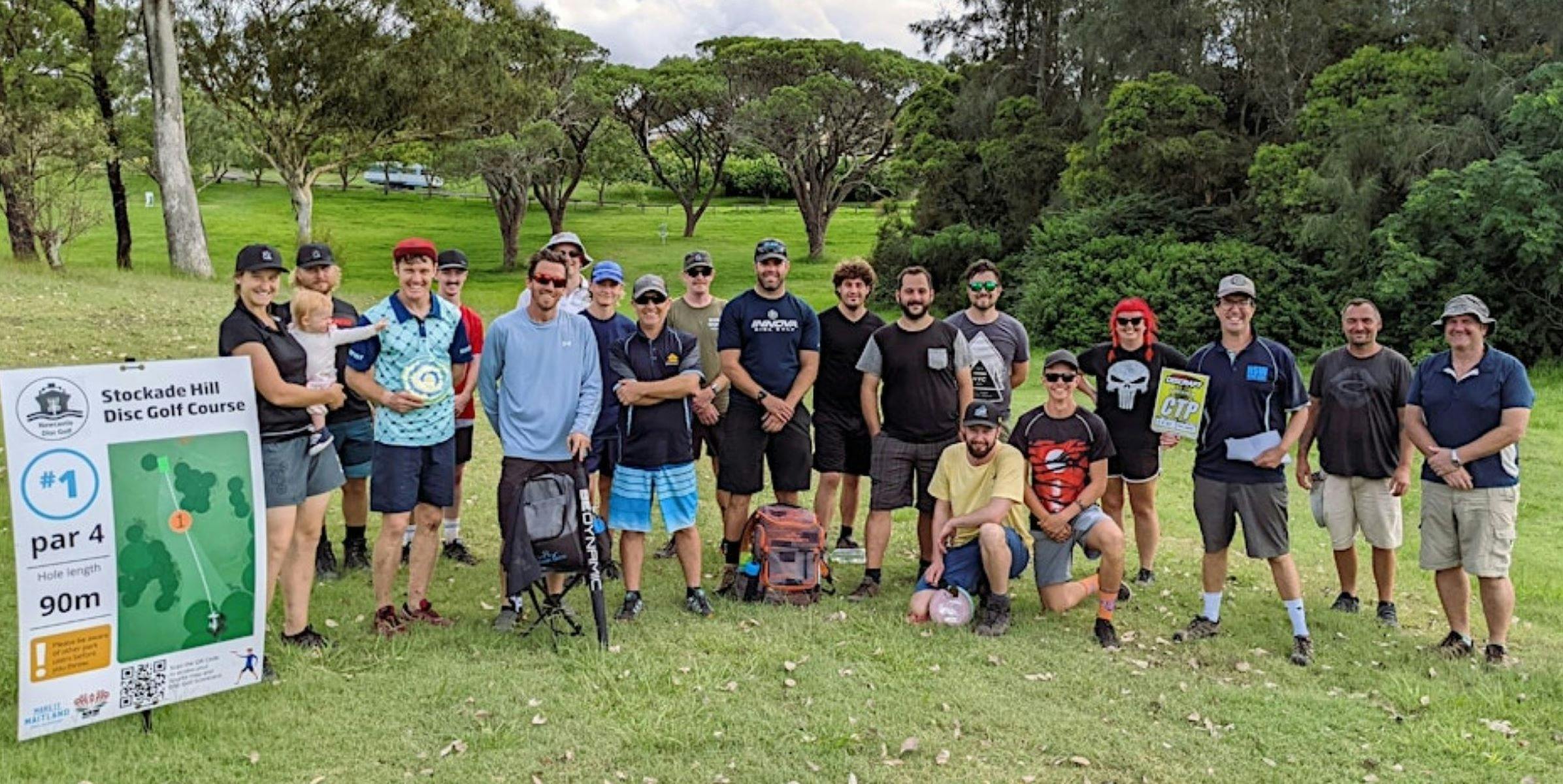 Group of People at Disc Golf