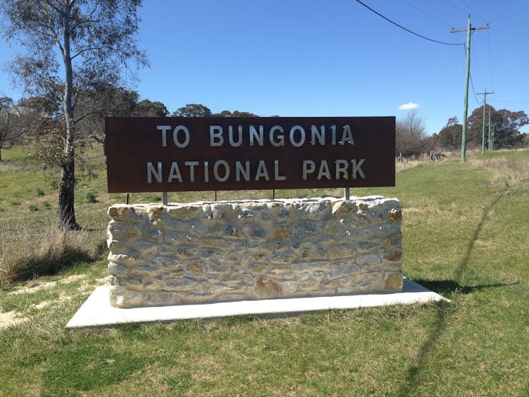 Bungonia National Park entrance sign