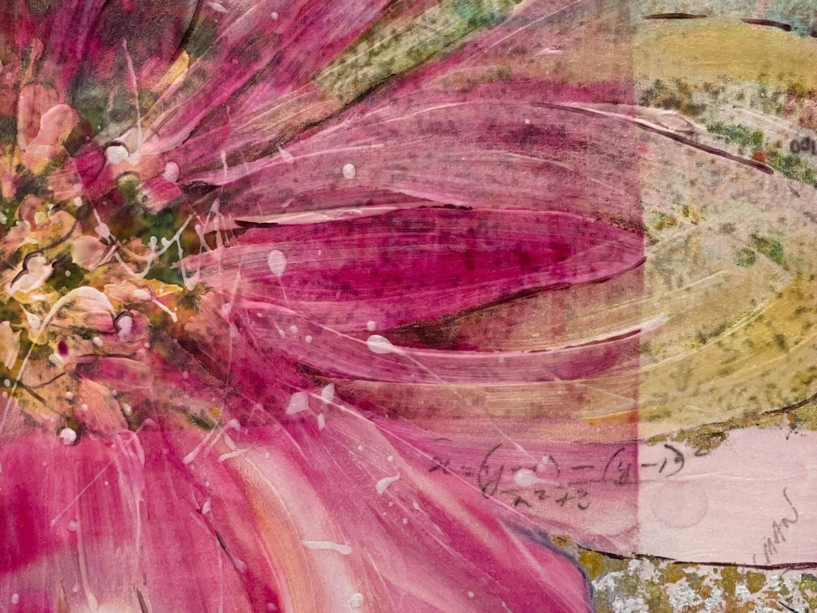 The relationship between reality & the quantum field. With layers of gilding, metallics & mica paint