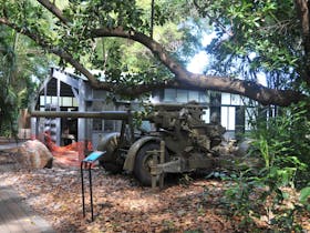 Large mobile gun in the foreground, the shed in the background was constructed recently to display more fragile items.