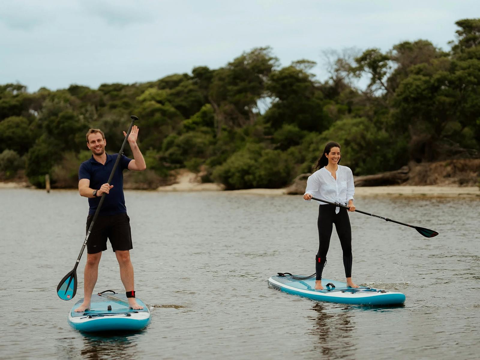 Sup along the Gippsland Lakes