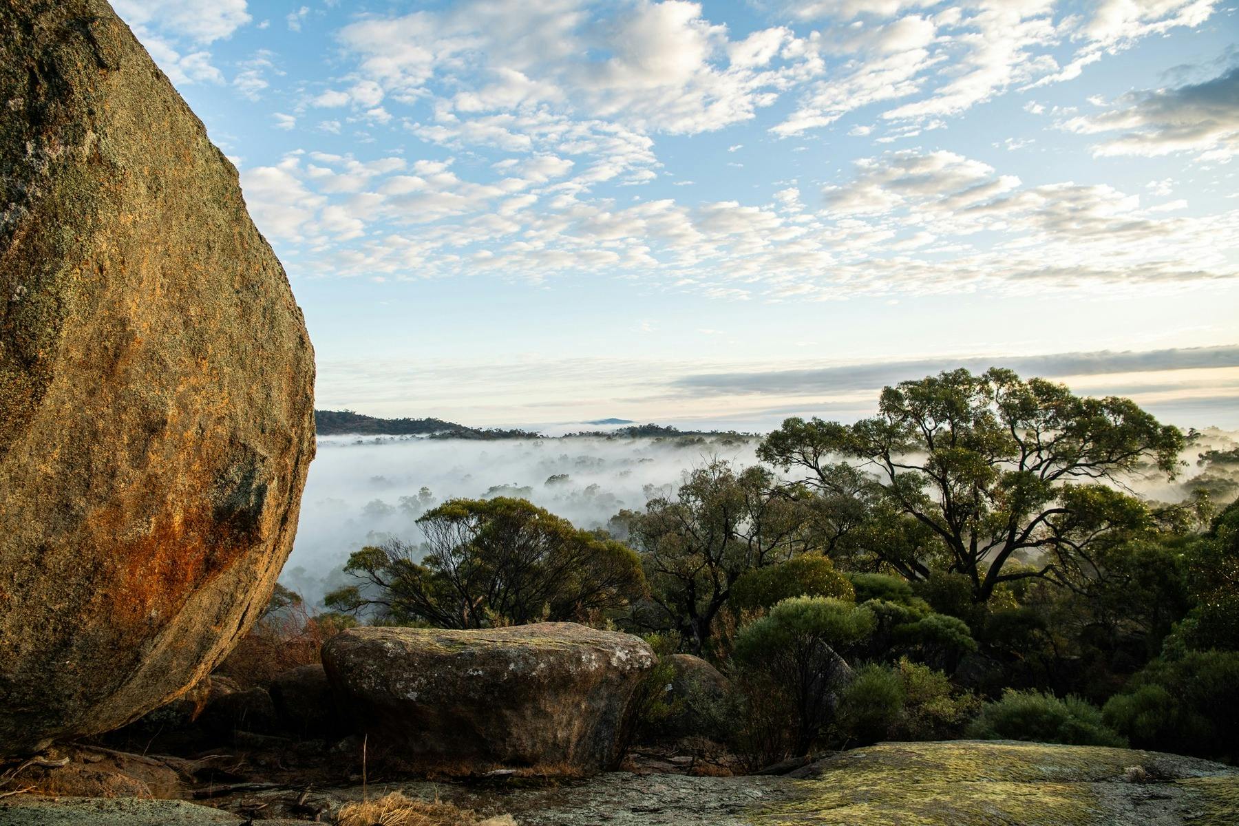 View on top of Mount Kooyoora overlookinig the landscape