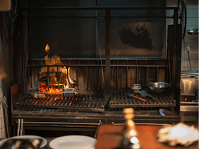 Wood fired grill
