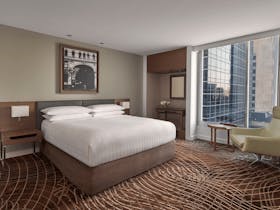 Internal view of Melbourne Marriott Hotel's spacious rooms