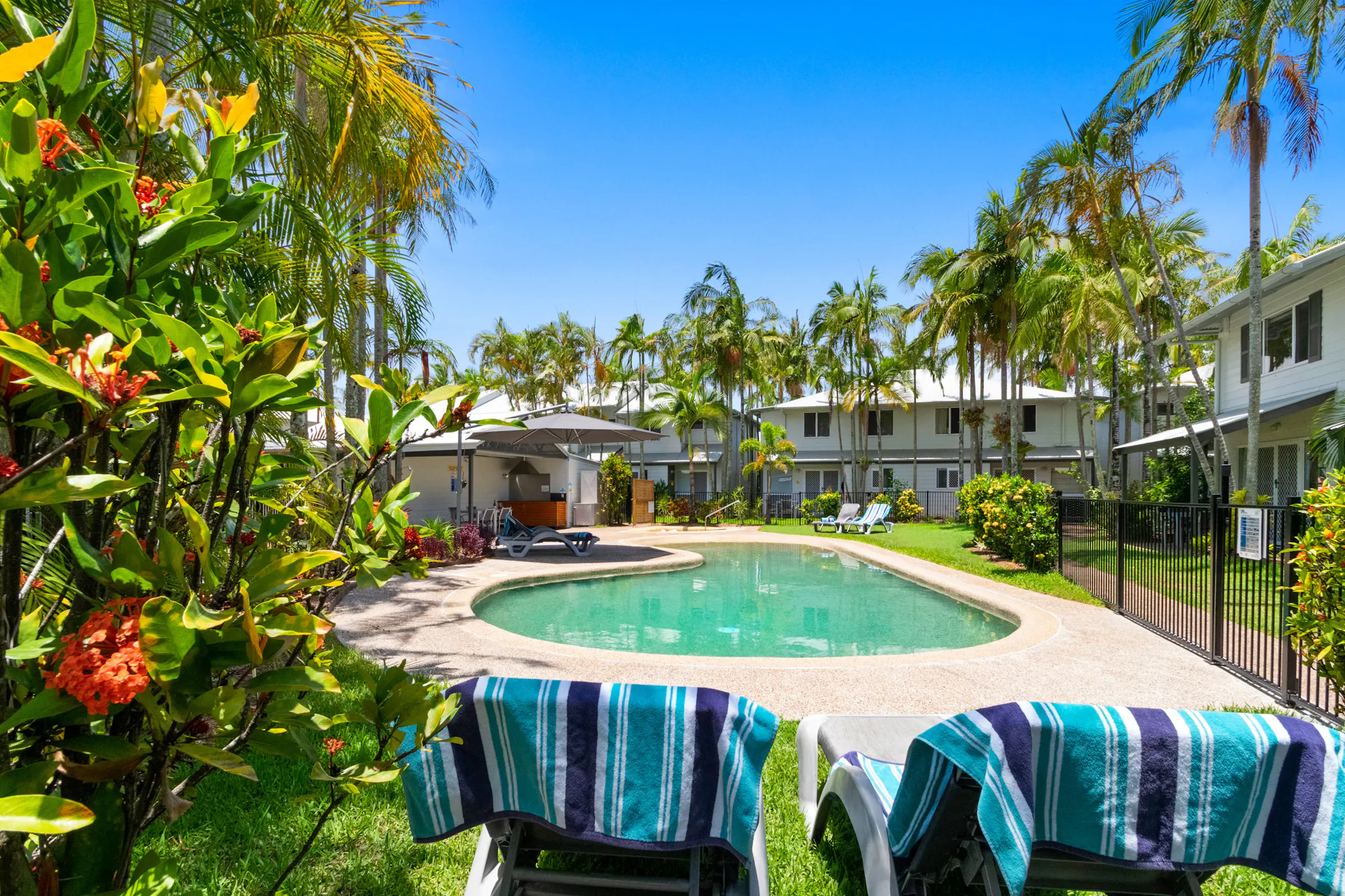 Lagoon style pool and spa