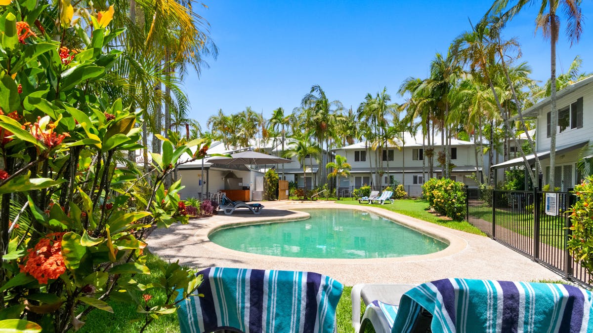 Lagoon style pool and spa