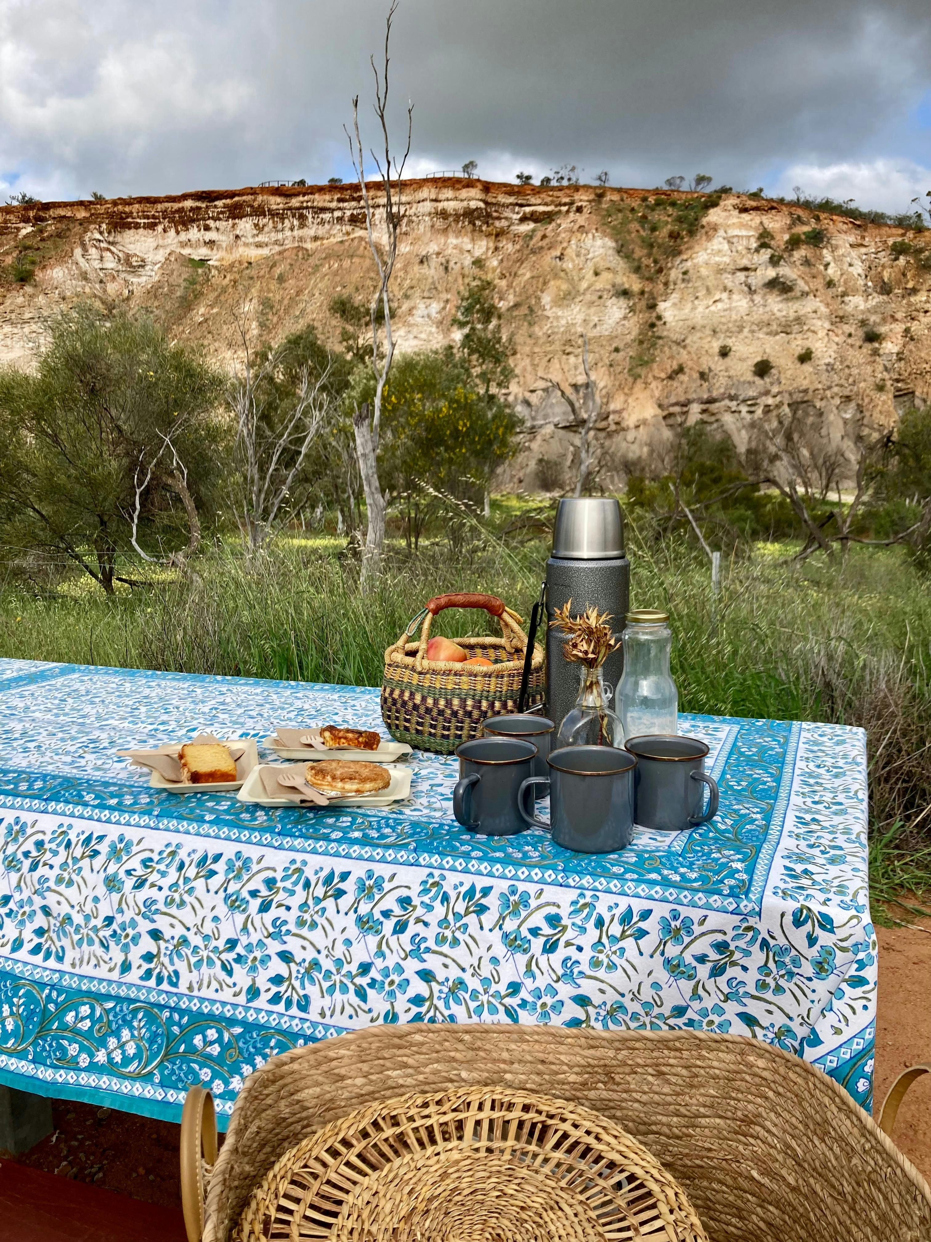 Morning tea on a wildflower tour with New Leaf Connect