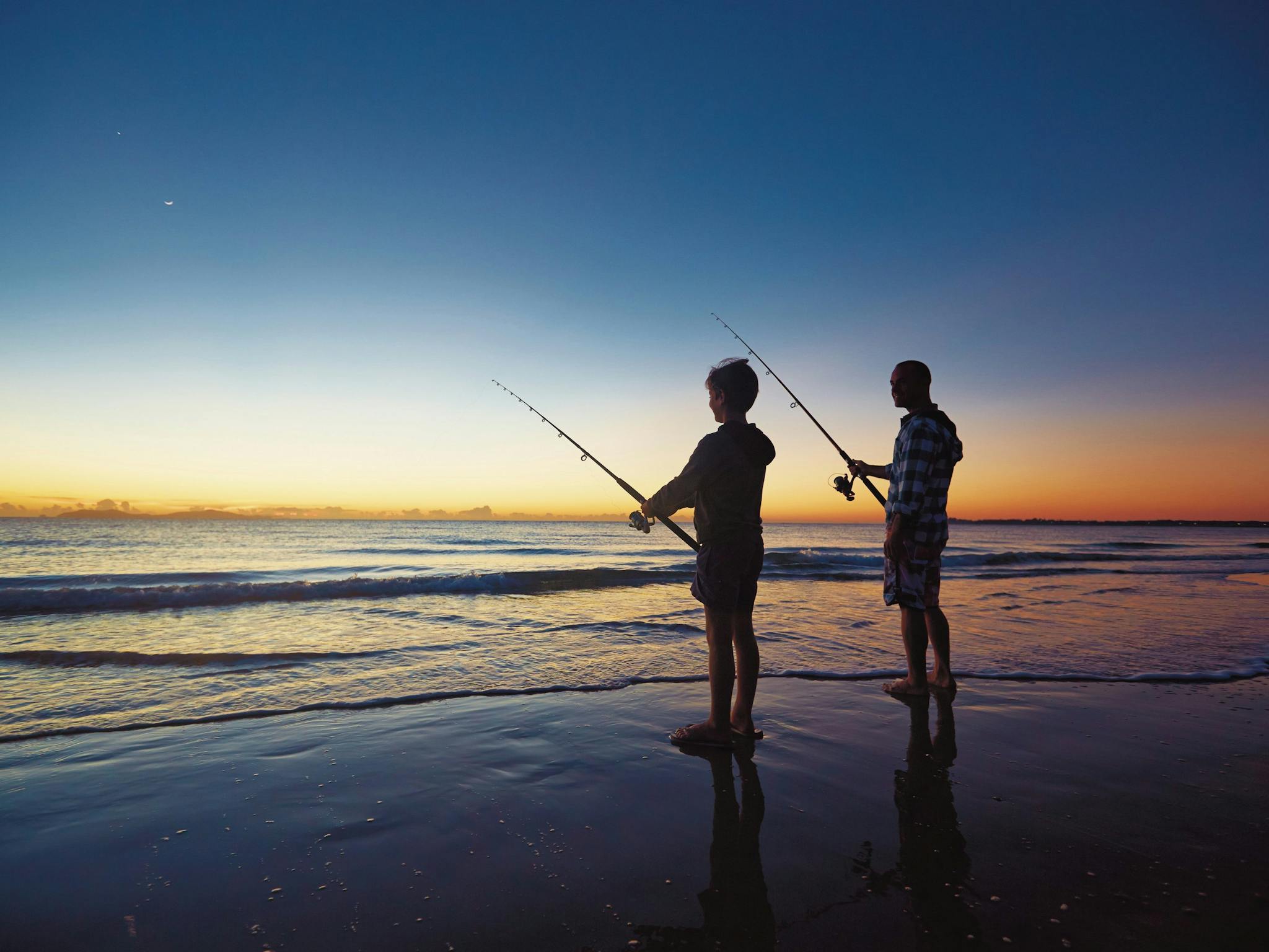 Fishing on Blacks Beach