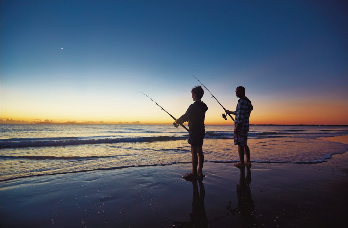 Fishing on Blacks Beach