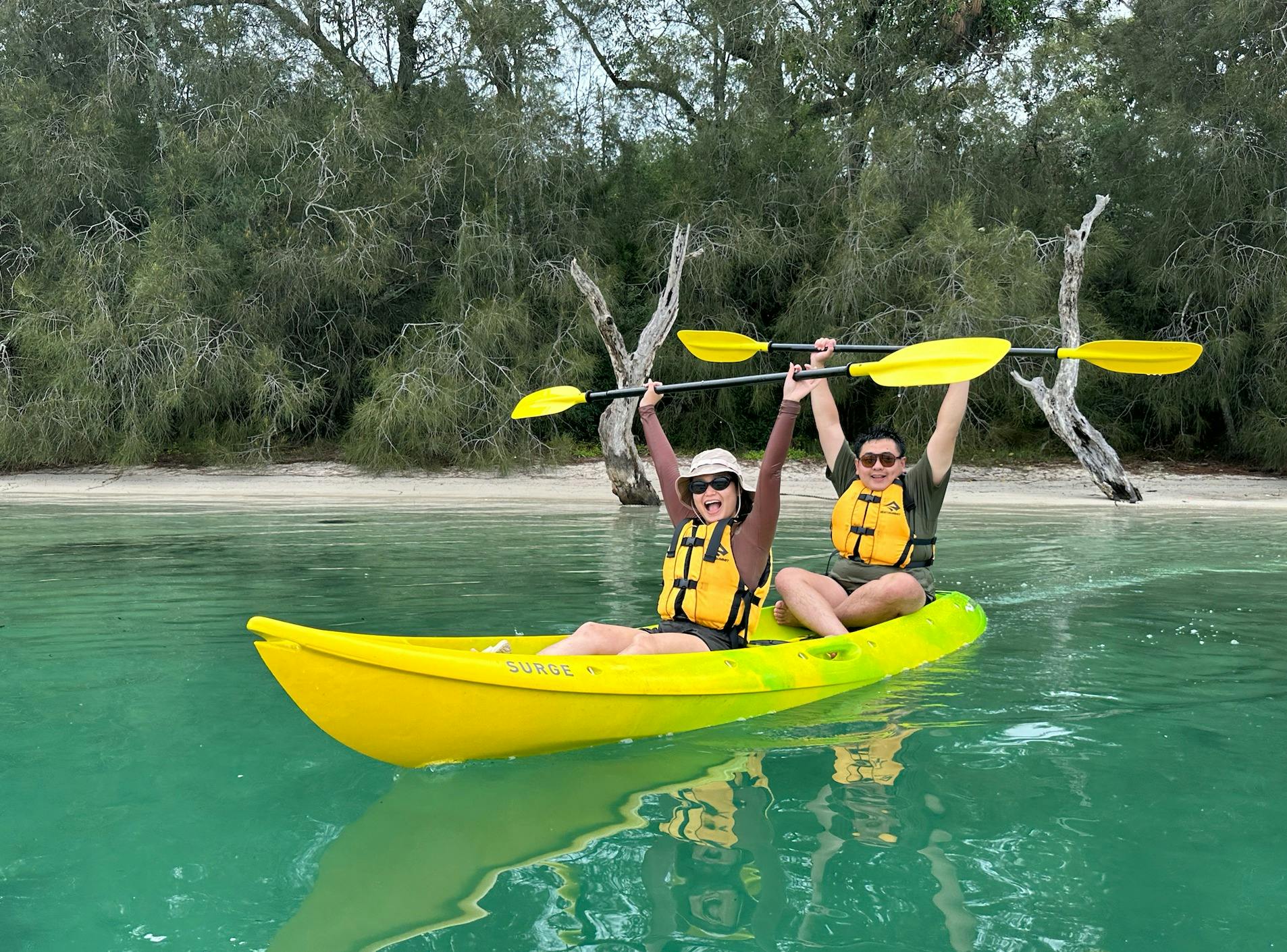 Calm water kayaking tour