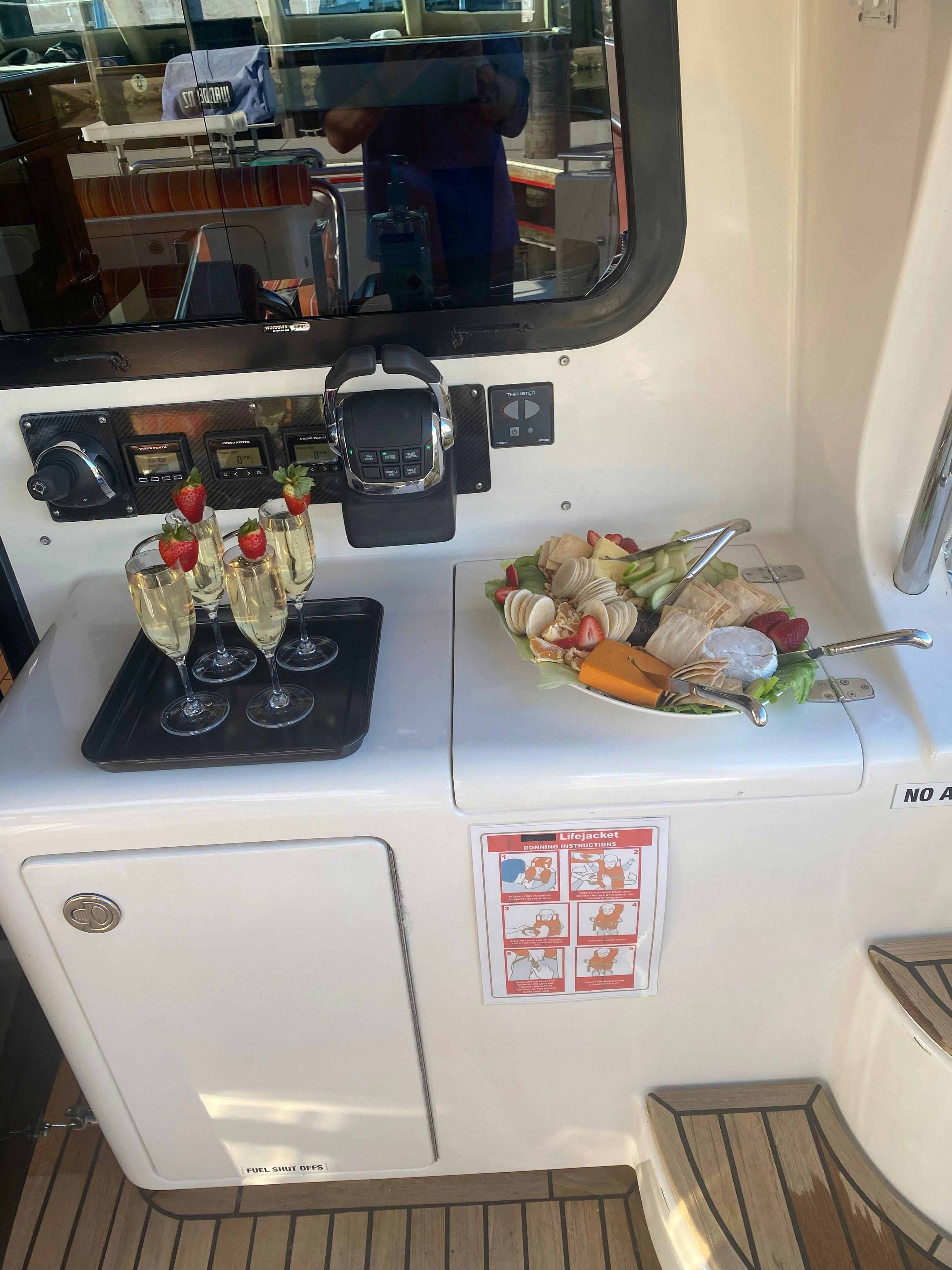 A free glass of bubbles on arrival