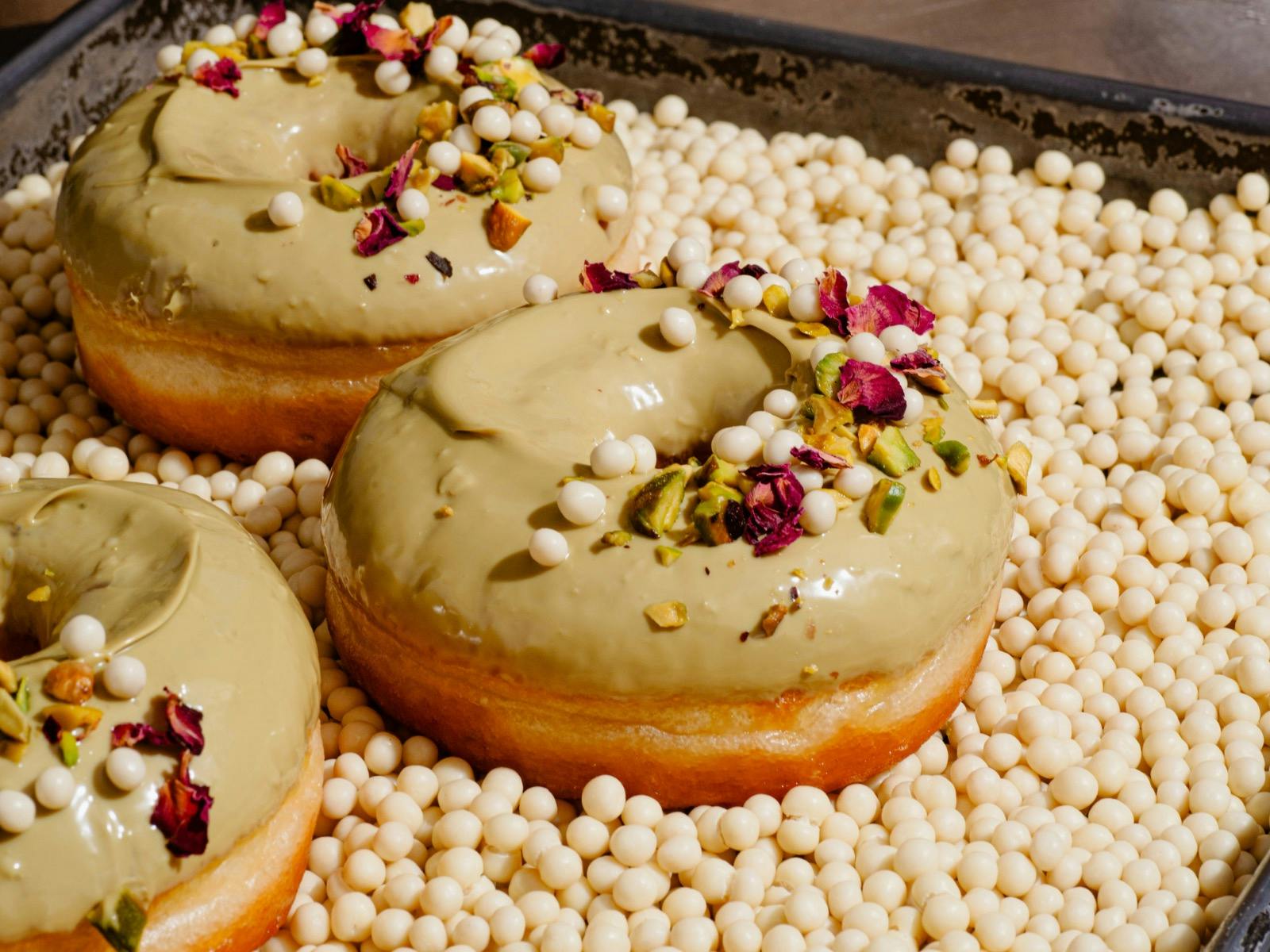Pistachio Pearl doughnut