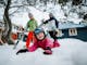 Family enjoys snow fun in Davenport Village