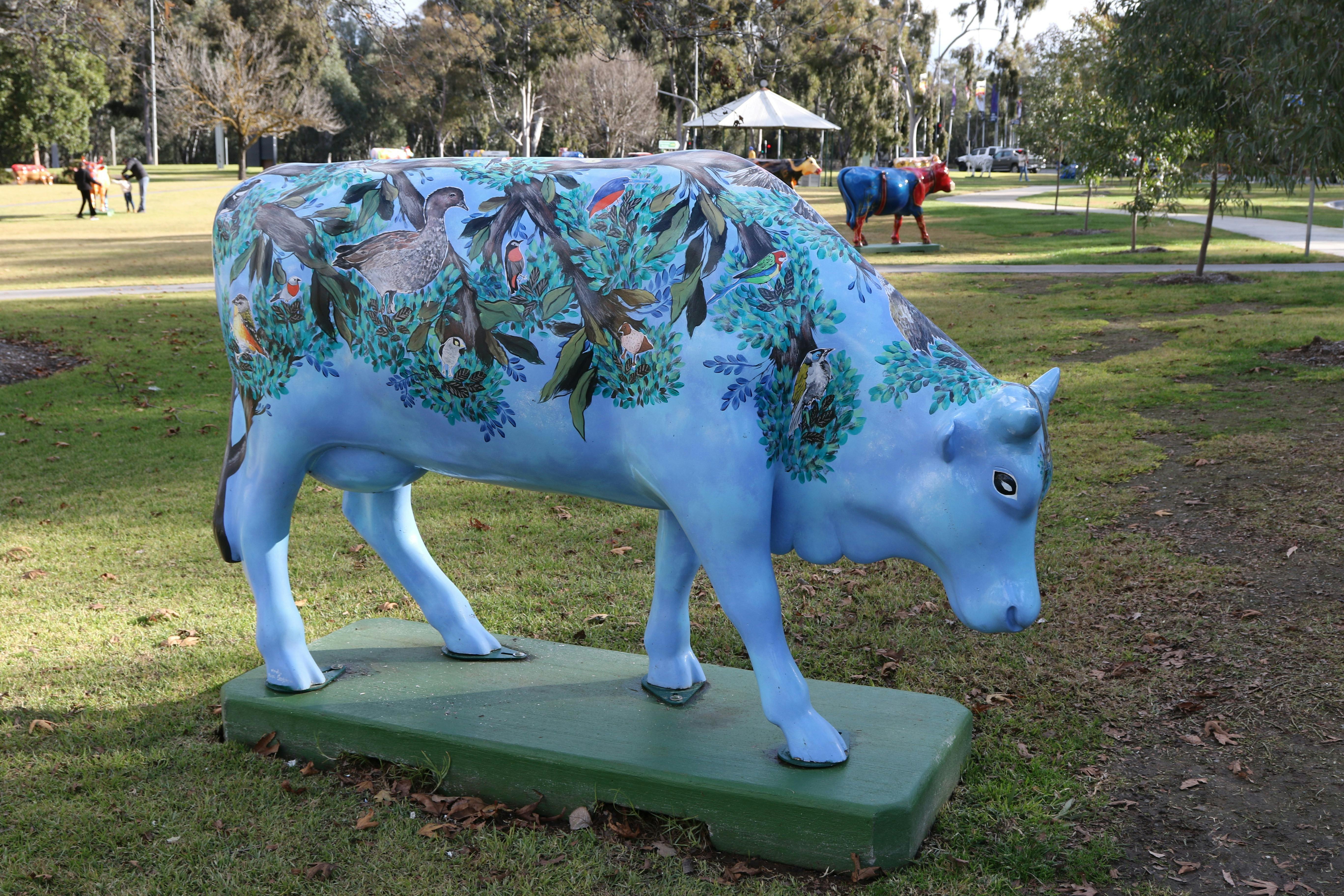 3D life sized fibreglass art cows