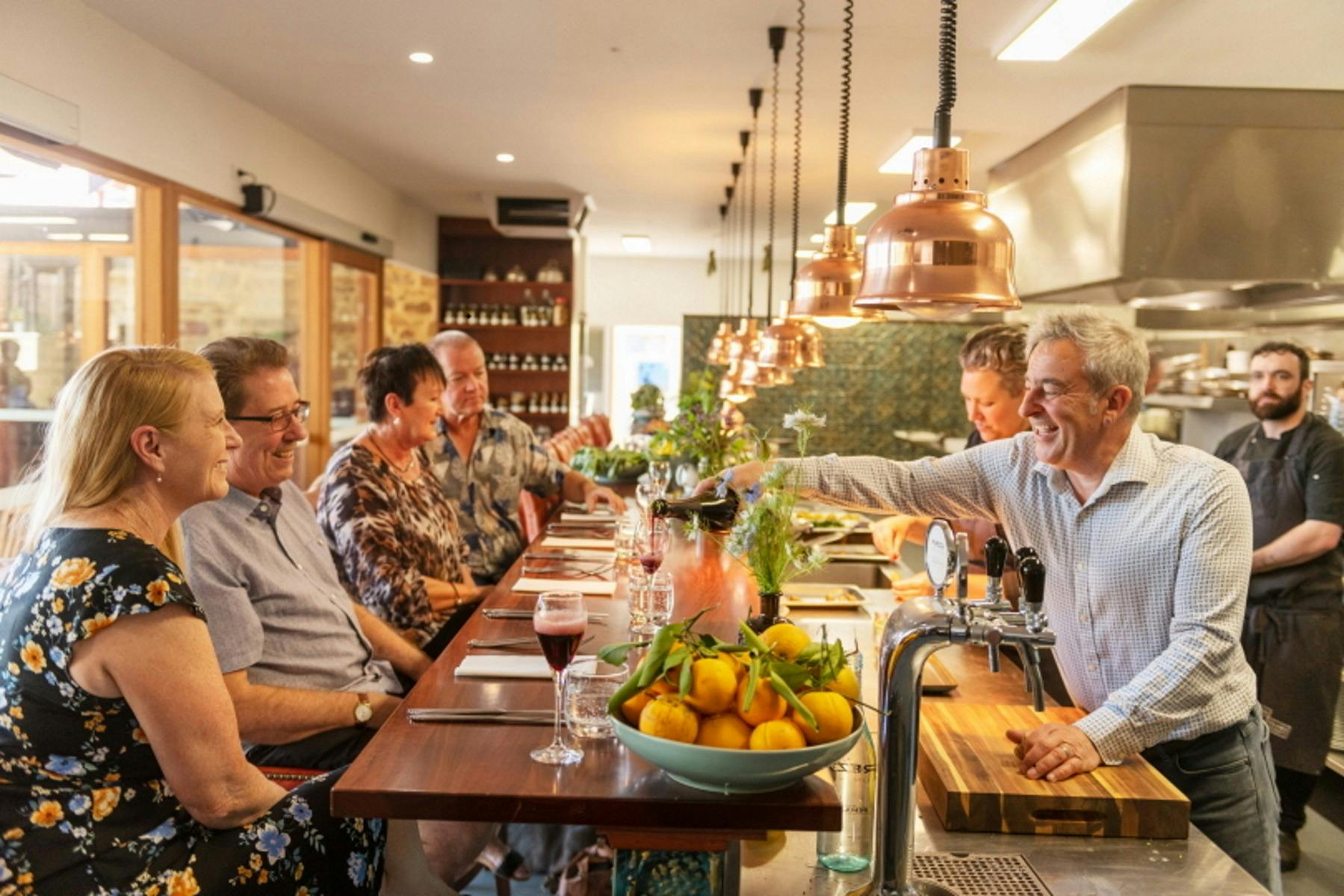 Warrick Duthy serving