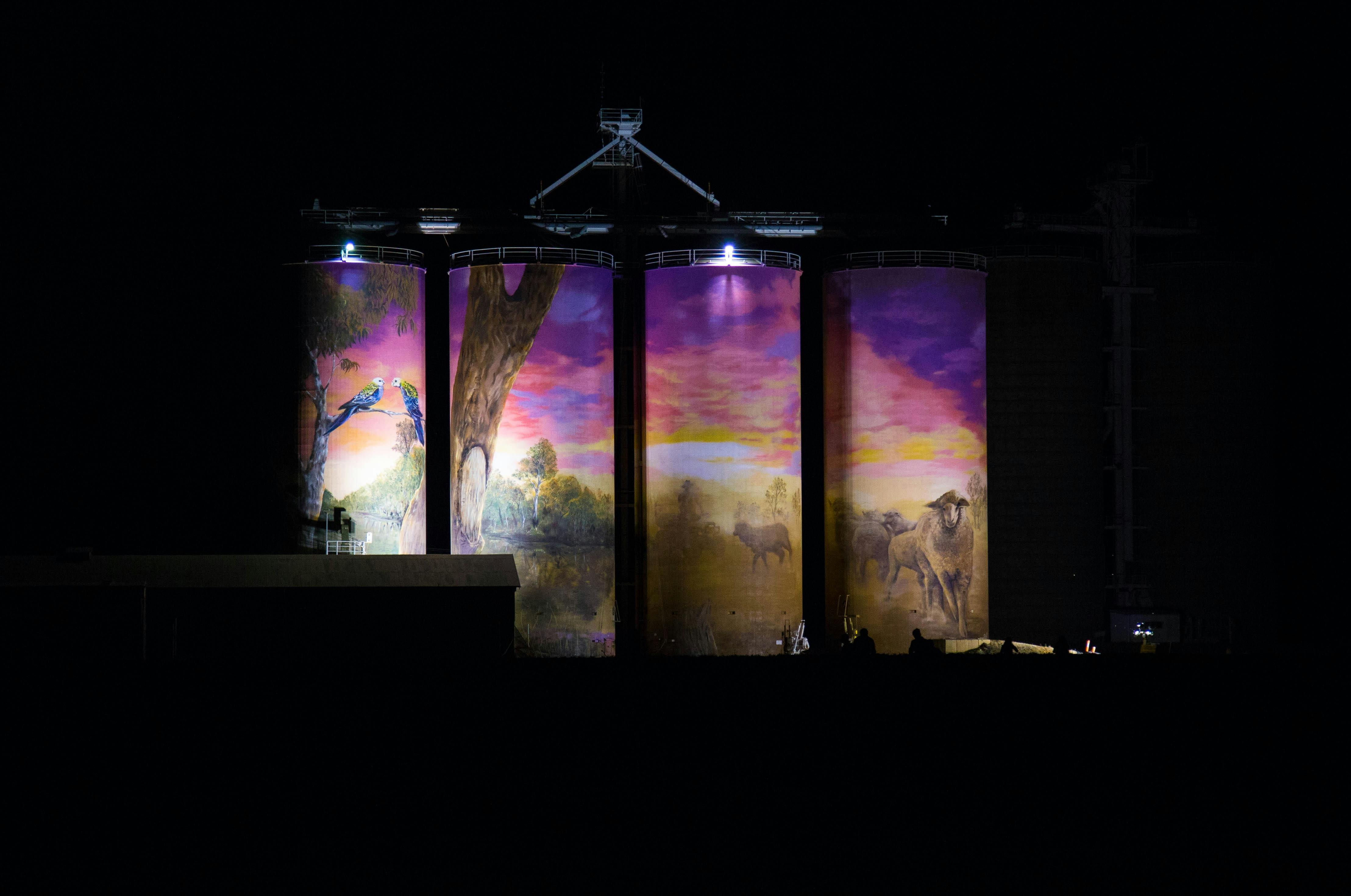 GrainCorp Thallon Silo Art - The Watering Hole