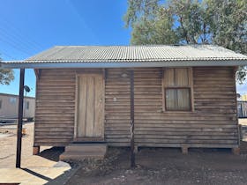 Outside of the cabin accommodation at Parachilna
