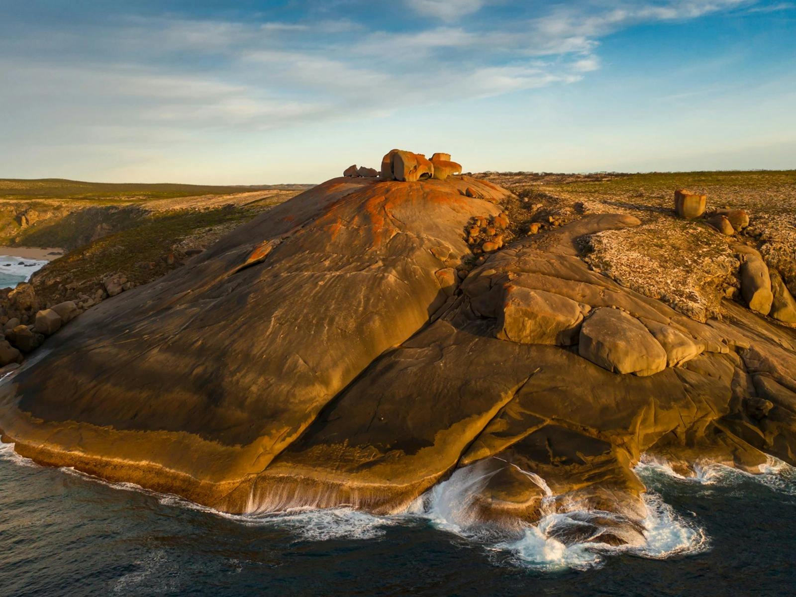 A wide-scape shot of the Remarkable Rocks