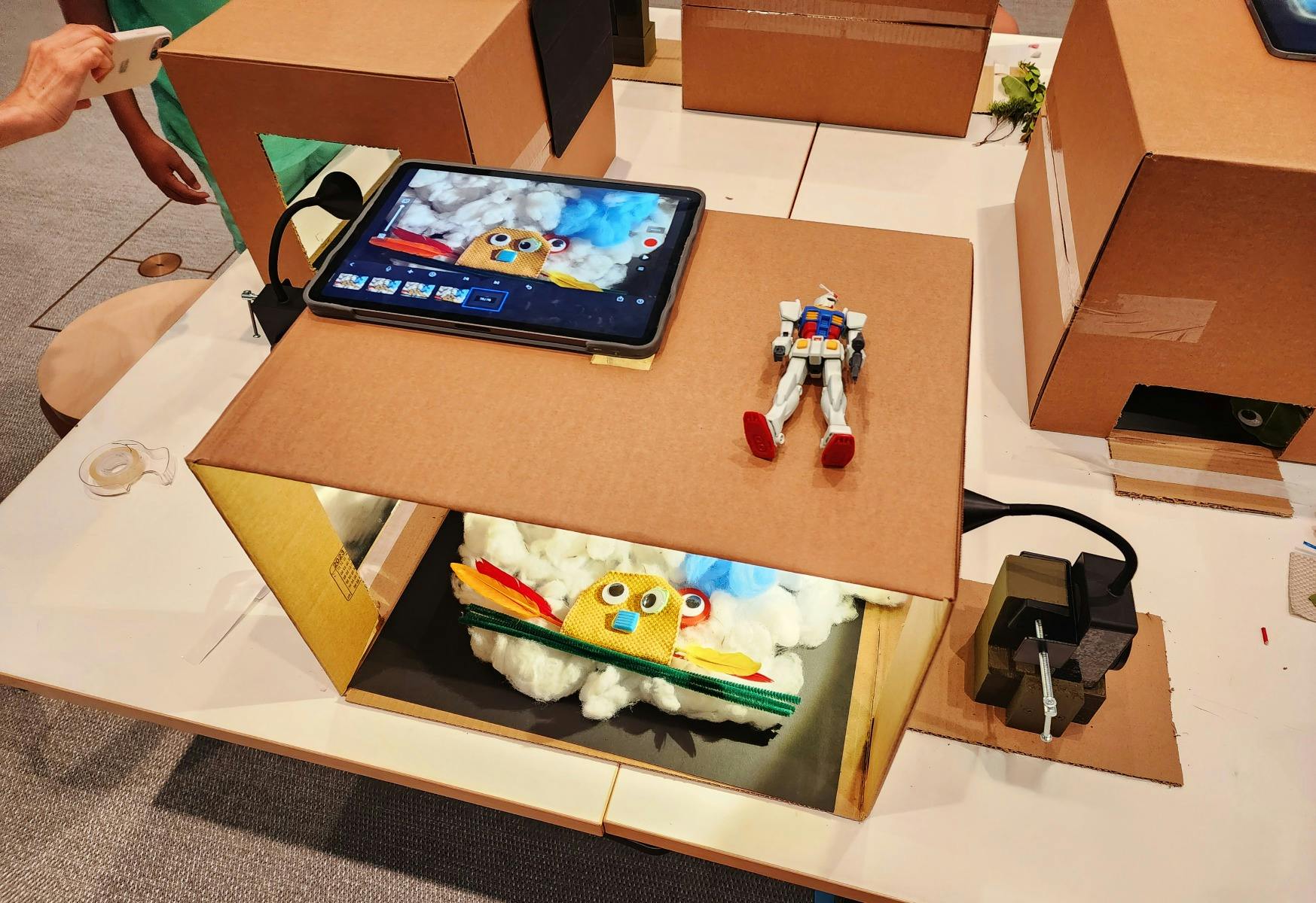 Stop-motion filmmaking setup
