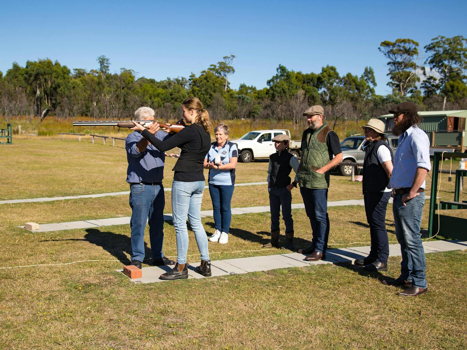 At the range