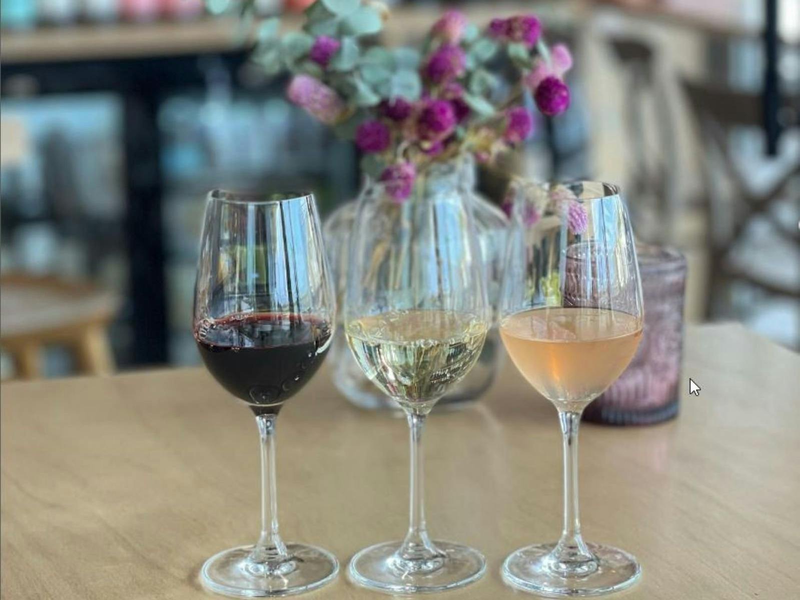 three glasses of wine