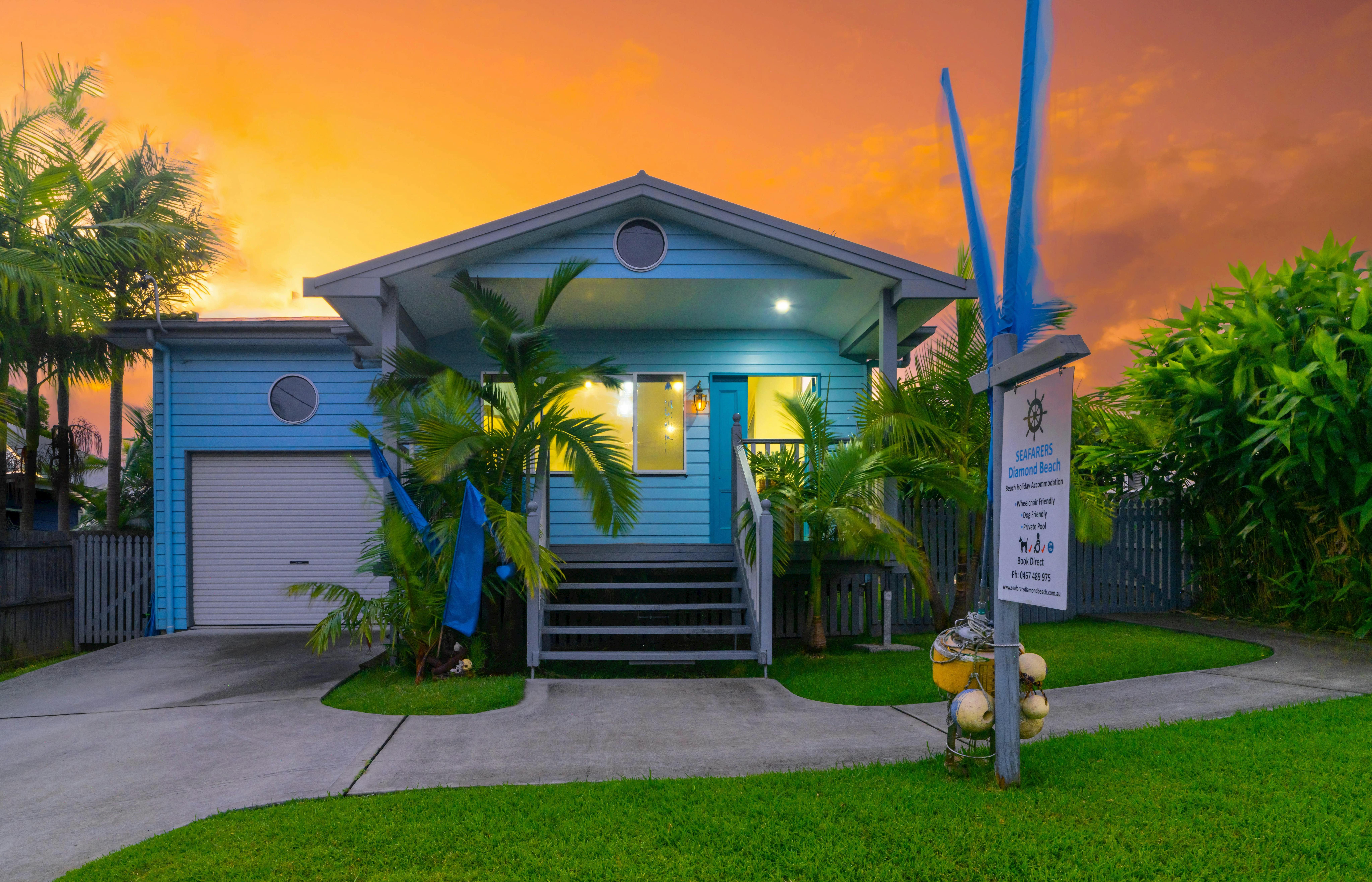 Seafarers Diamond Beach - Accessible Holiday Accommodation  at sunset
