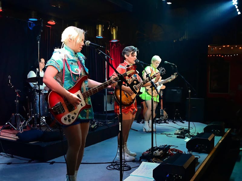 photo of the LadyBeatles on stage
