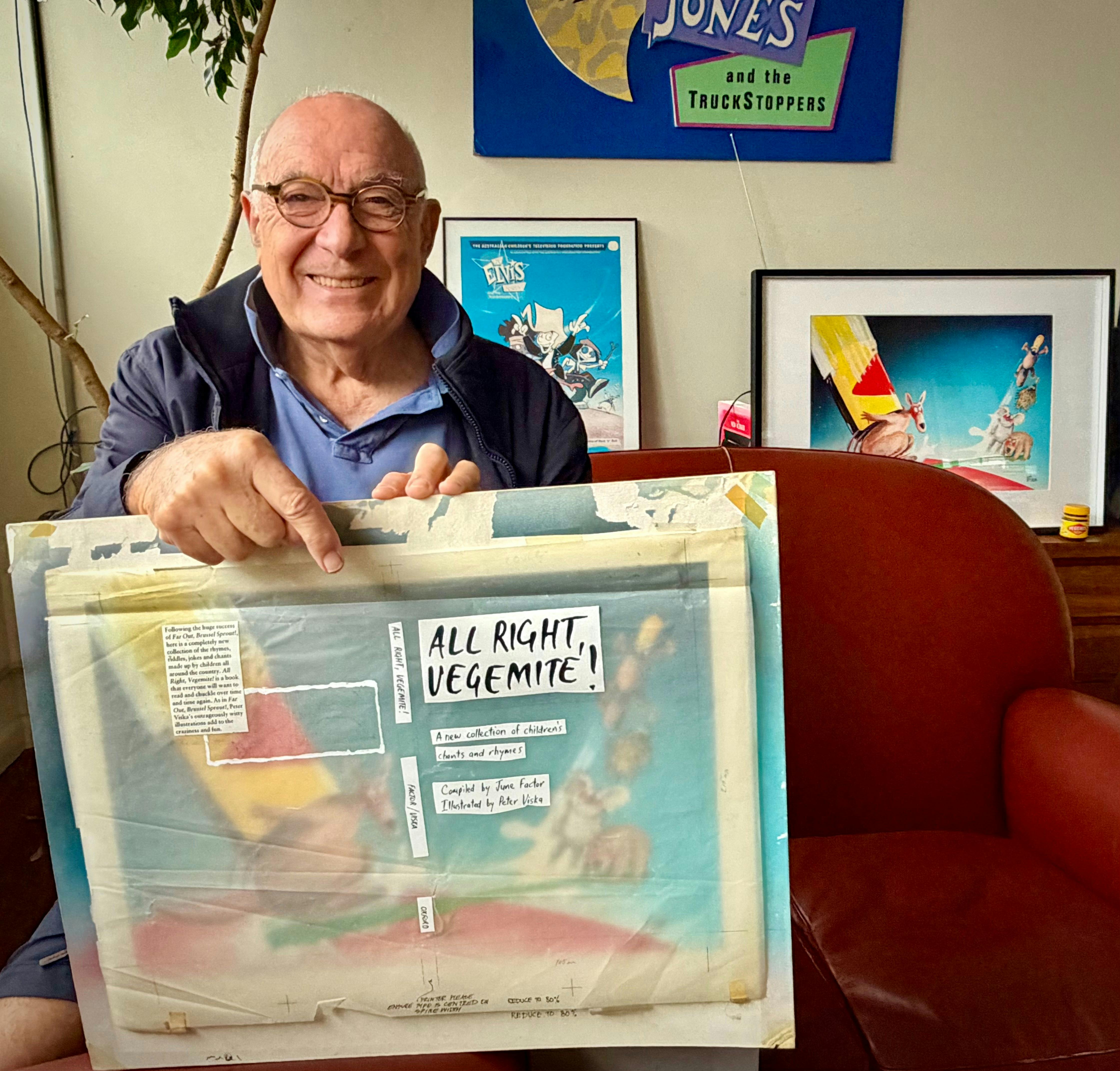 Peter with his original renderings