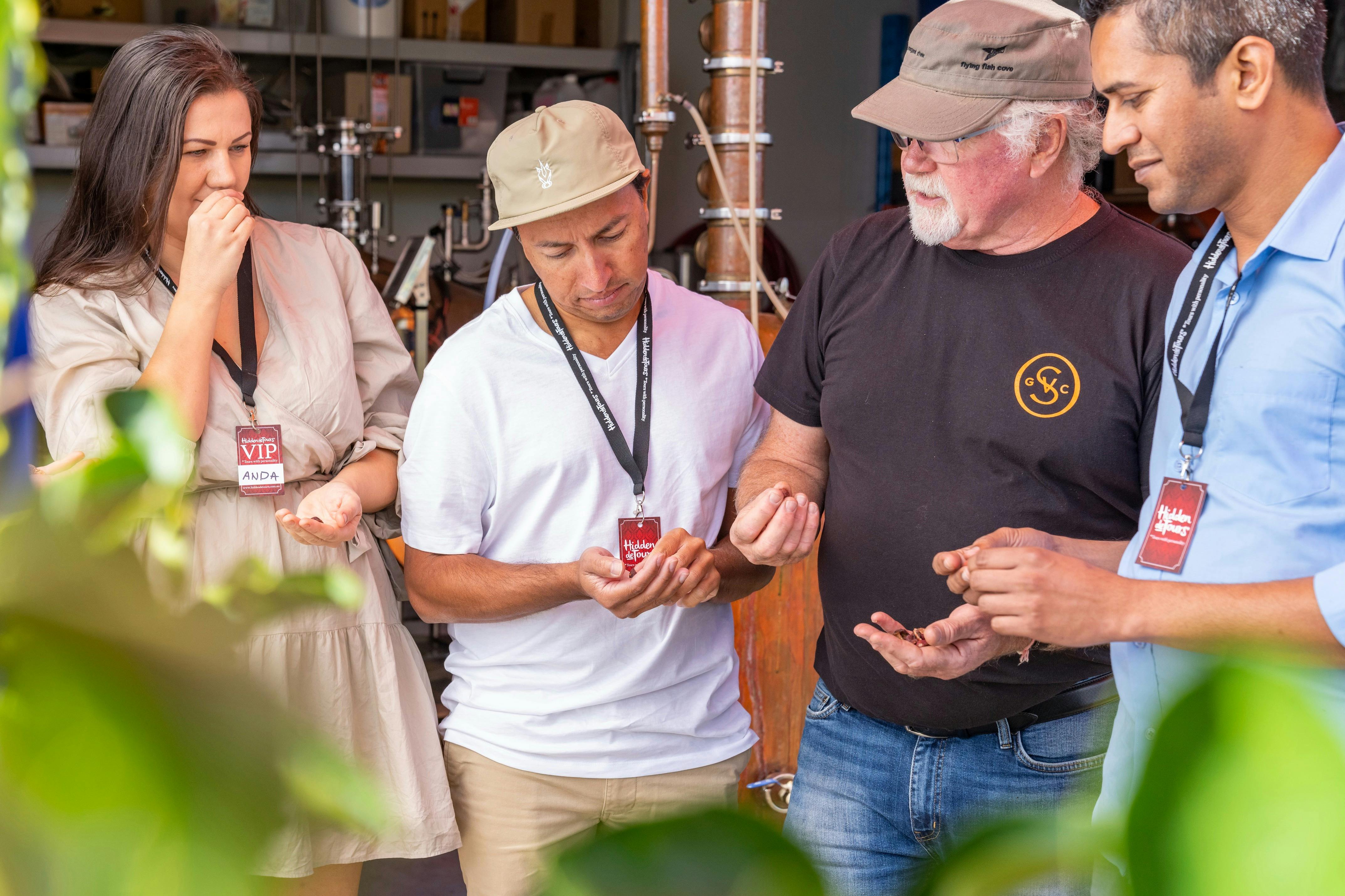 Behind the scenes chat with a distiller on a VIP Gin Distillery Tour of Perth.