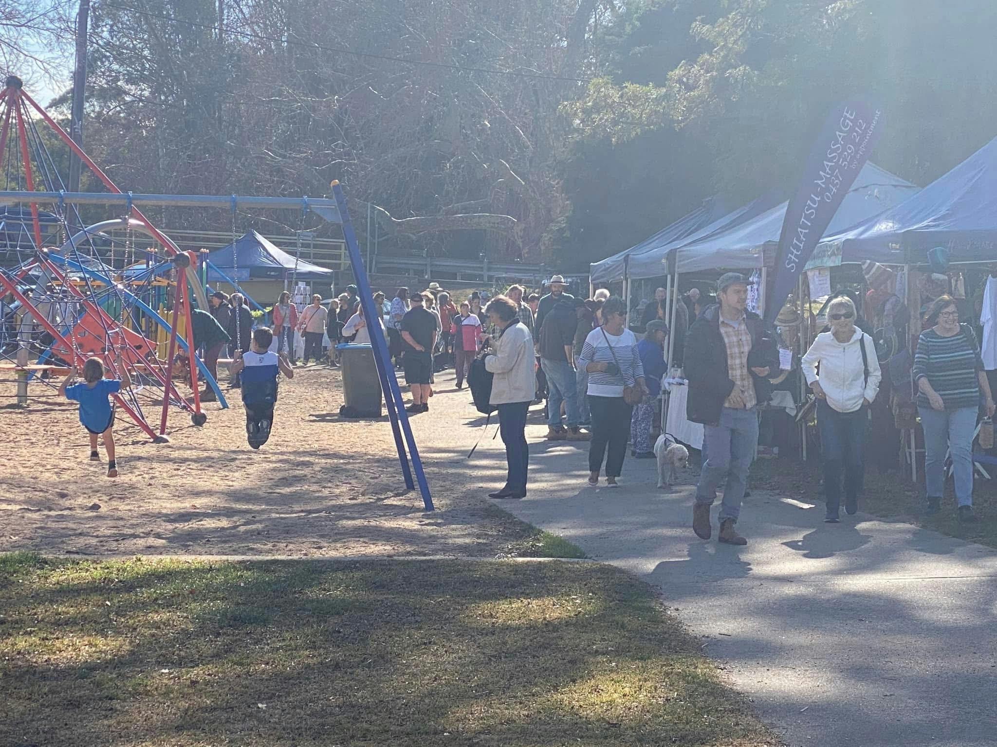 Busy in the playground area
