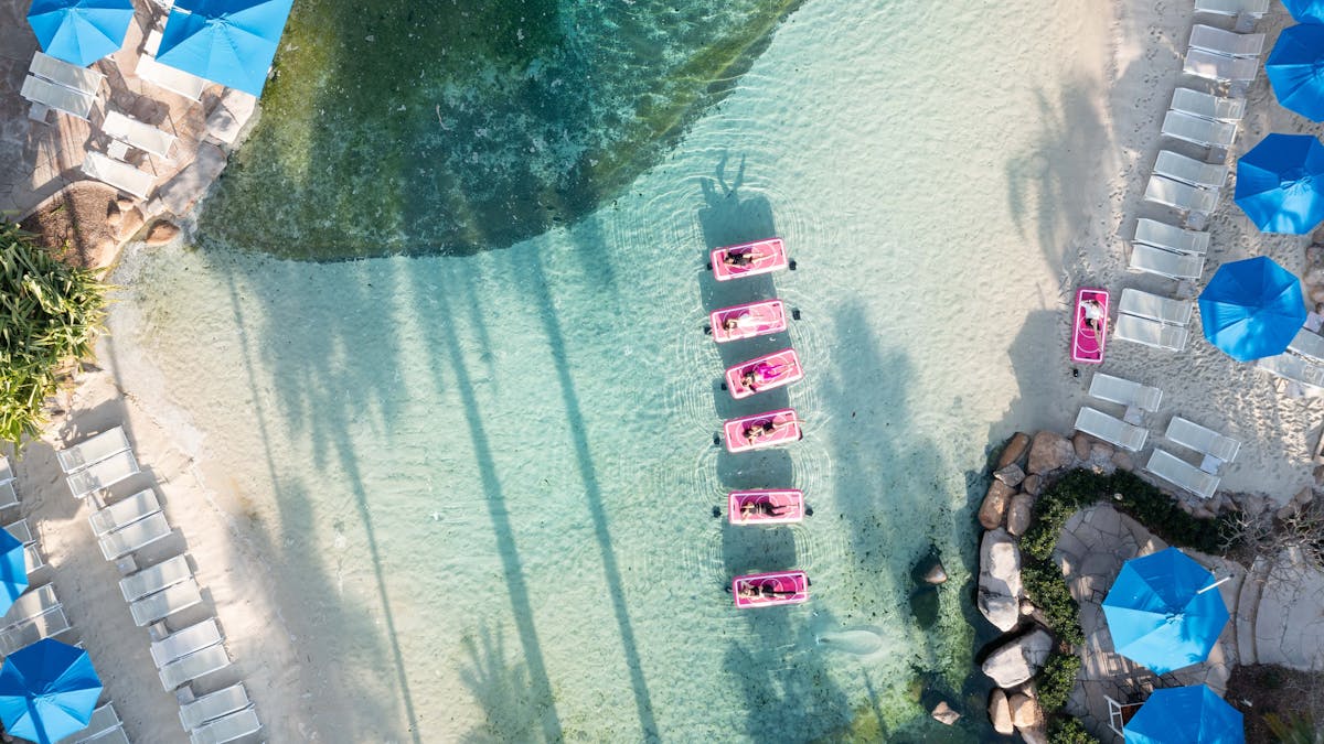 Aerial view of the lagoon pool at the JW Marriott Gold Coast Resort and Spa
