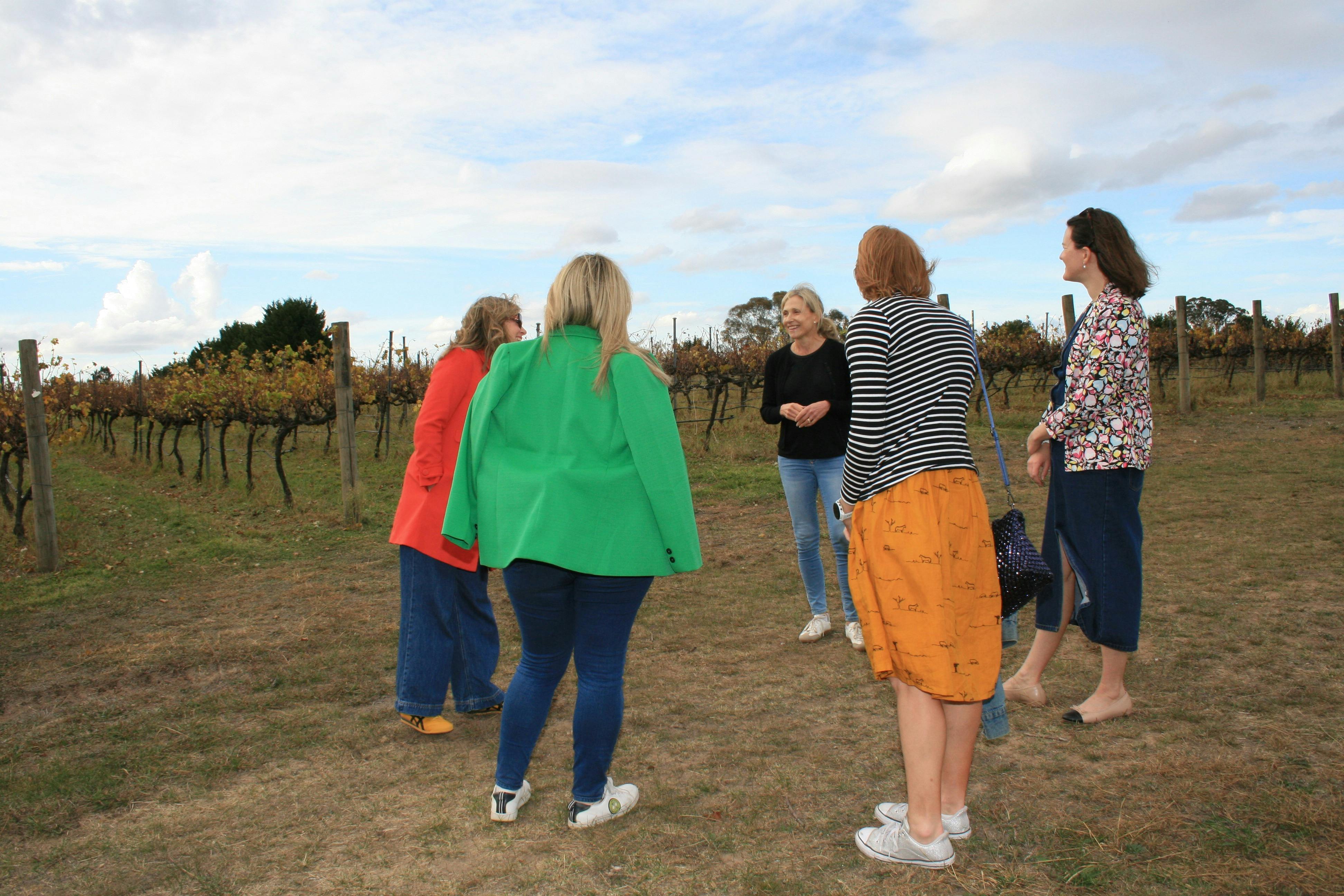 women speaking with winemaker from McKellar Ridge Estate