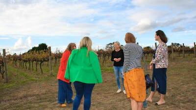 women speaking with winemaker from McKellar Ridge Estate