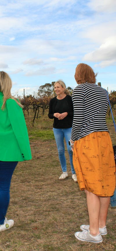 women speaking with winemaker from McKellar Ridge Estate