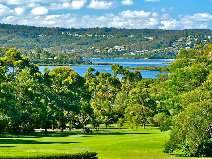 Views to lake form 8th tee