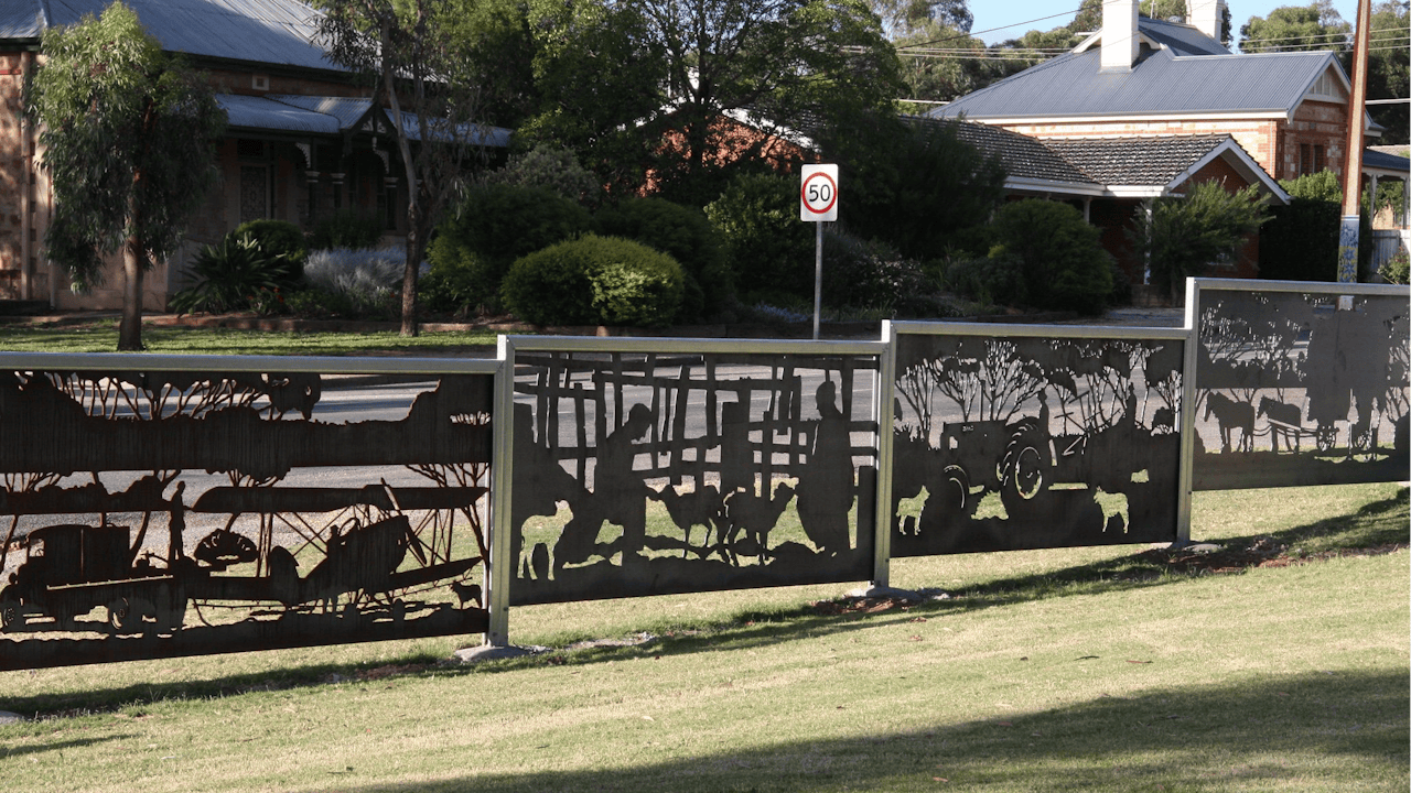 4 panels of 16 for the installation at Blyth - Farming, A Way Of Life - A Common Thread