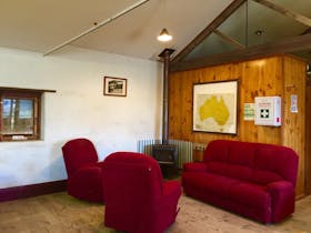 Hostel Retreat lounge area  includes 42” television & A/C