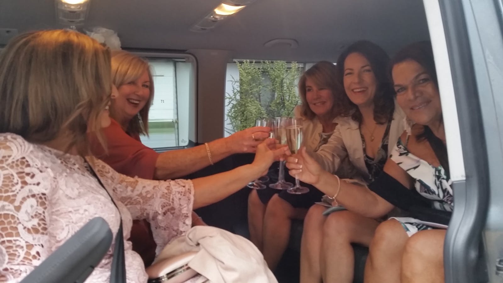 A comfortable means of travel with complimentary champagne