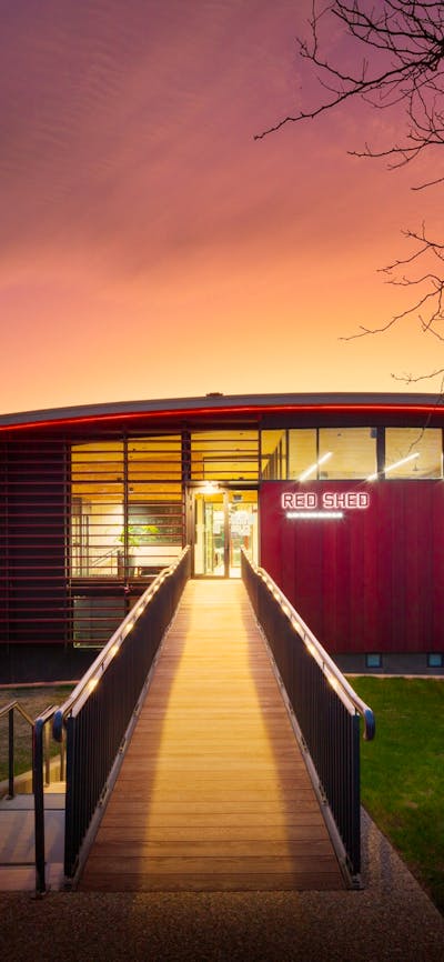 RED SHED offers accessible entries, lifts, function spaces and bathrooms
