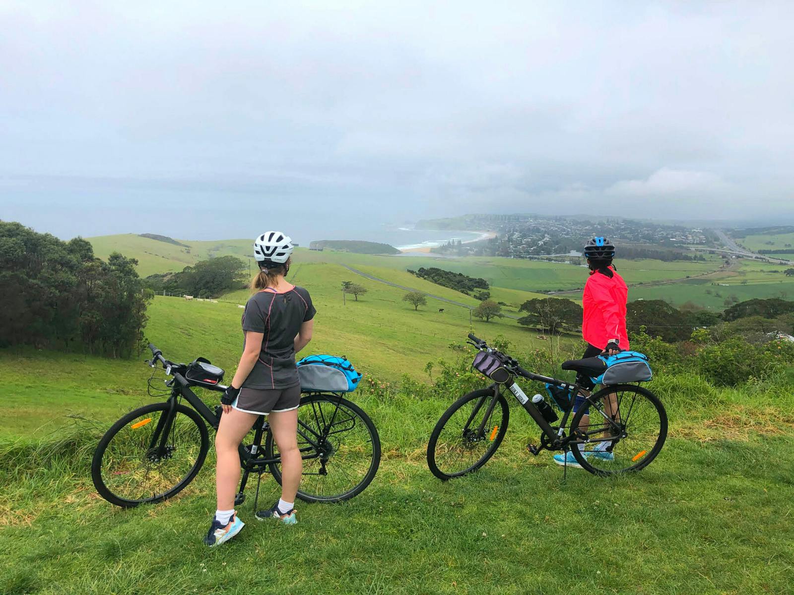Stopping to admire the gorgeous view on the NSW South Coast.