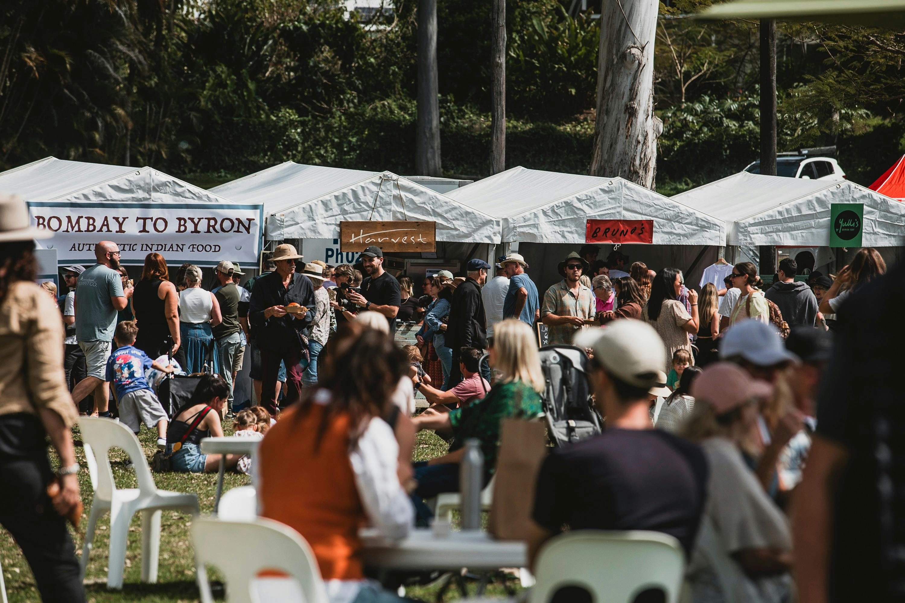 Sample Food Festival 2023 restaurants and crowd