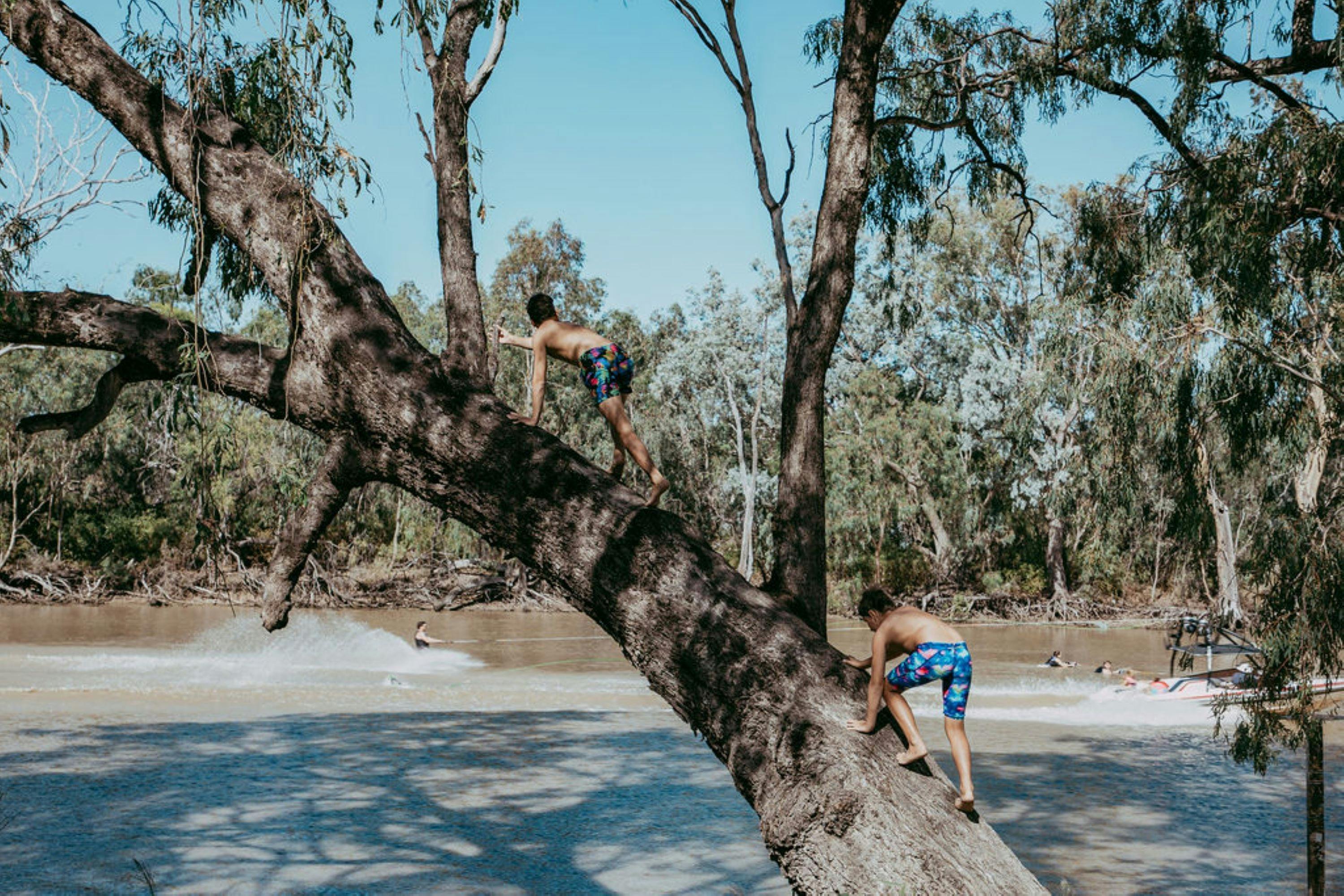 Playing at the Goondiwindi Water Park