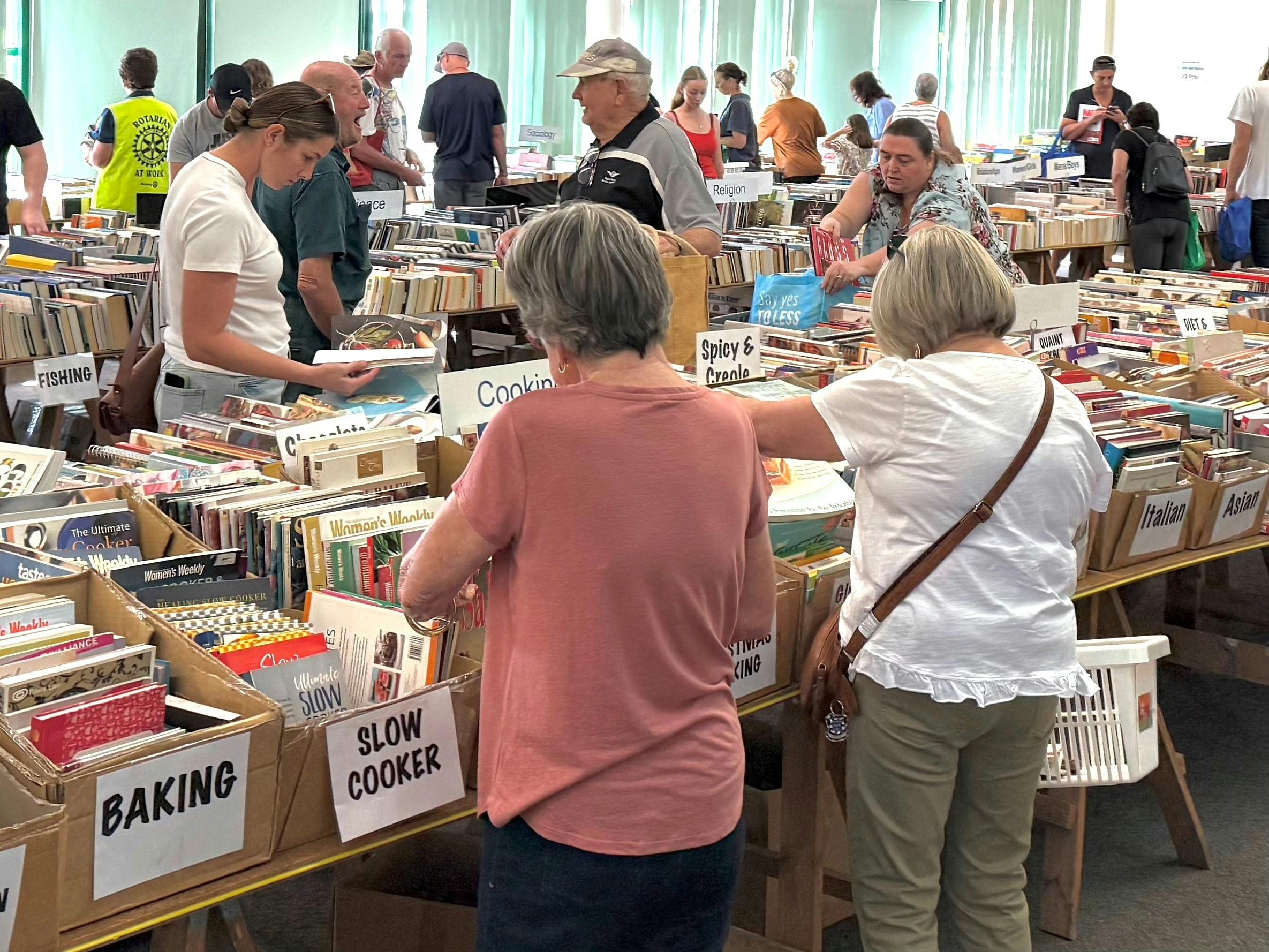 Shoppers in non fiction area