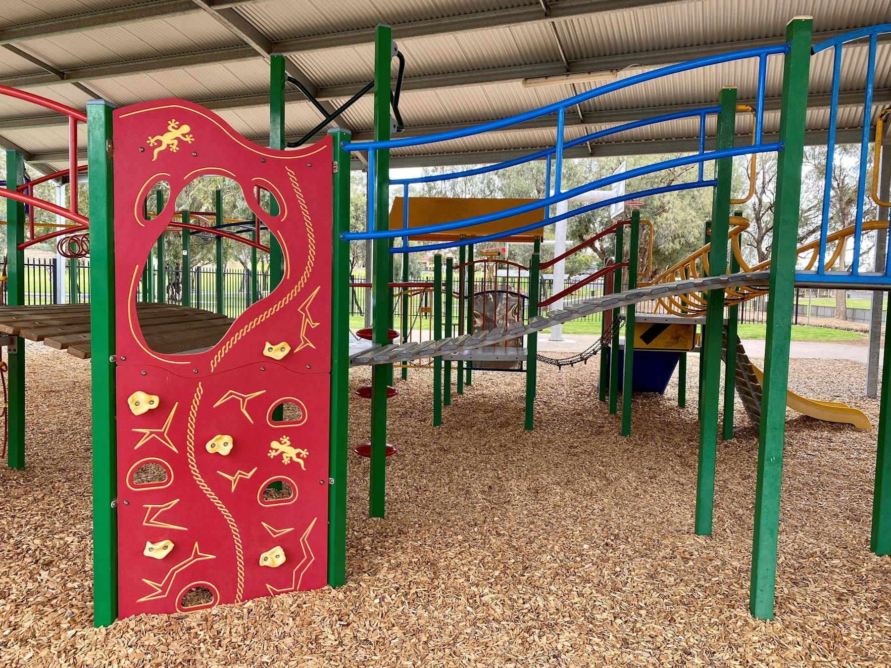 Climbing wall in Waikerie Lions Playground