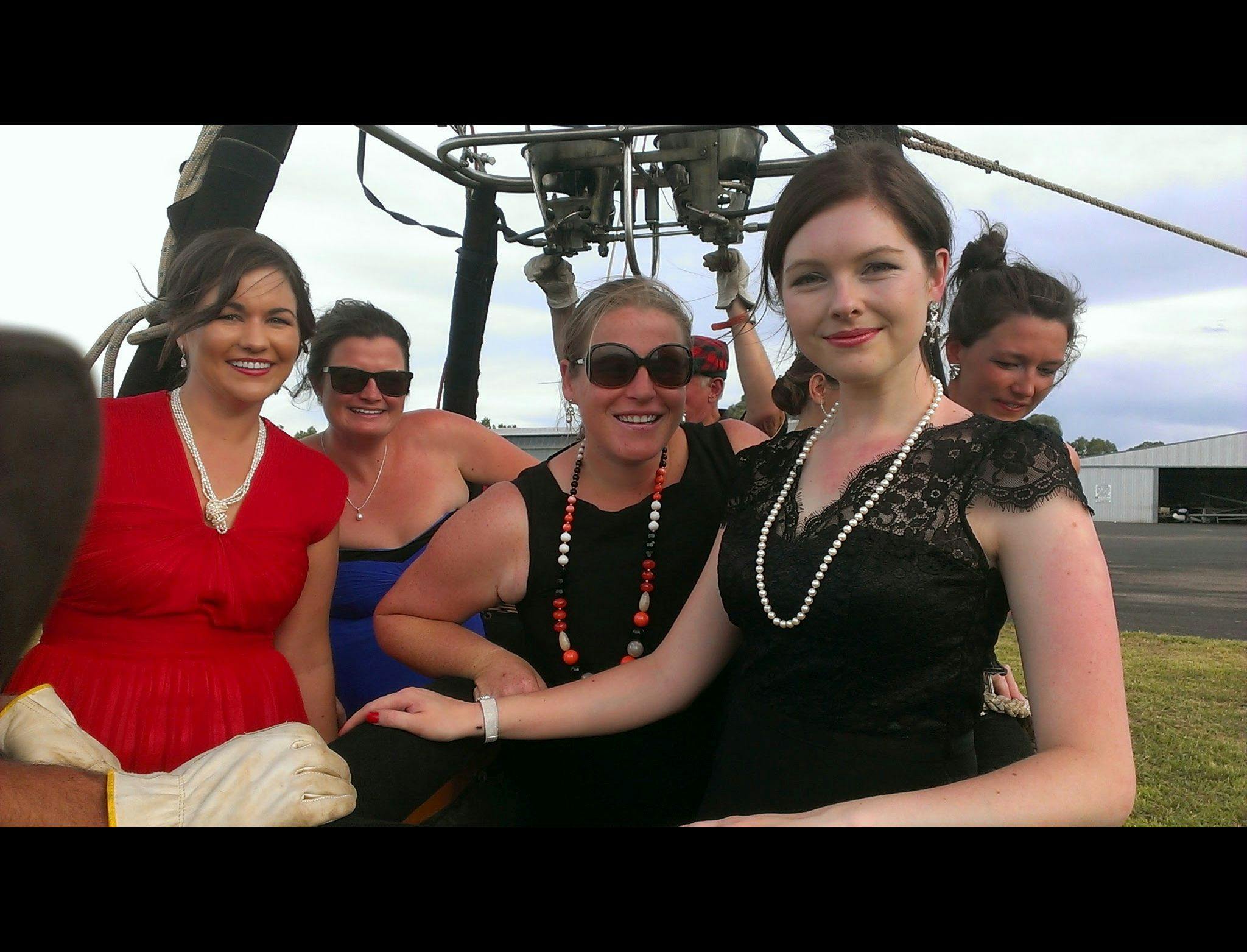 Classy girls going ballooning